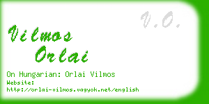 vilmos orlai business card